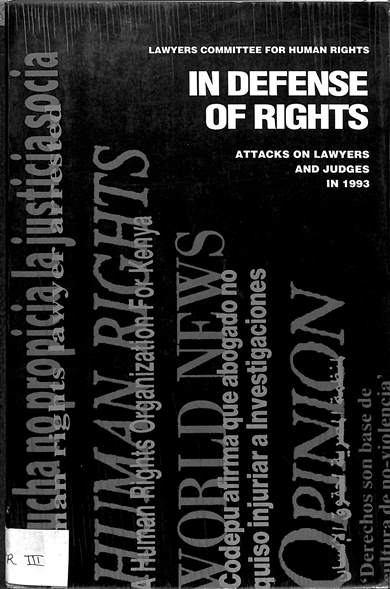 In defence of rights : Attacks on lawyers and judges in 1993