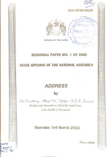 State opening of the national assembly