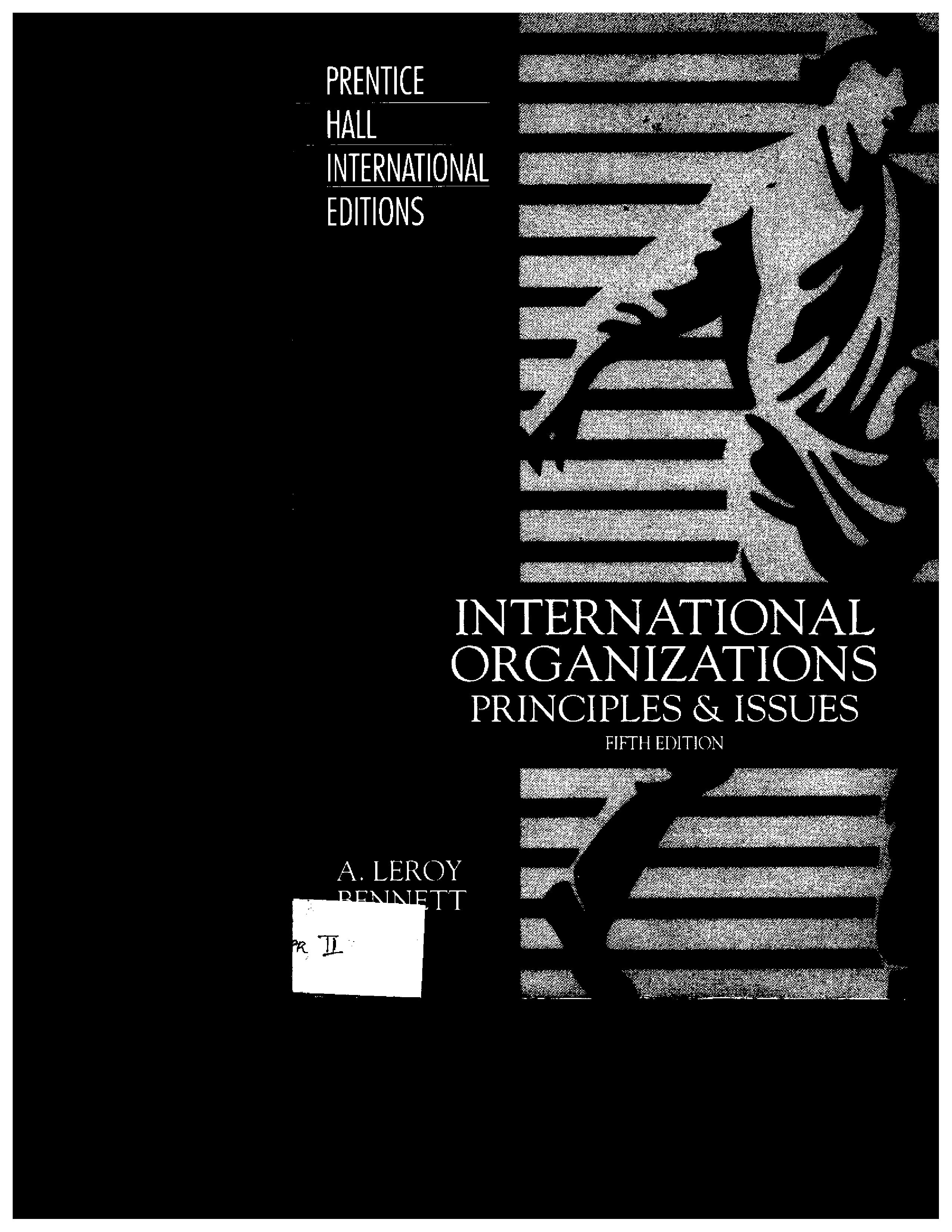 international organizations: principle and issues 