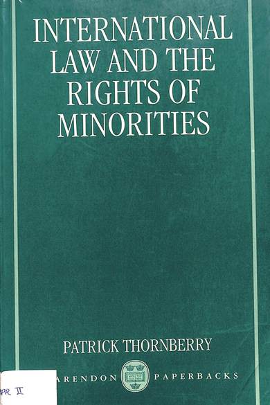 International law and the rights of minorities
