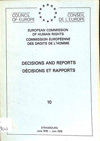 Decisions and reports = decisions et rapports: June 1978 = Juin 1978