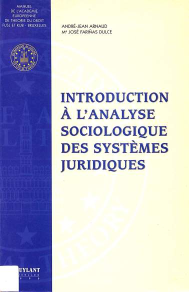 Introduction à l'analyse sociologique des systèmes juridiques