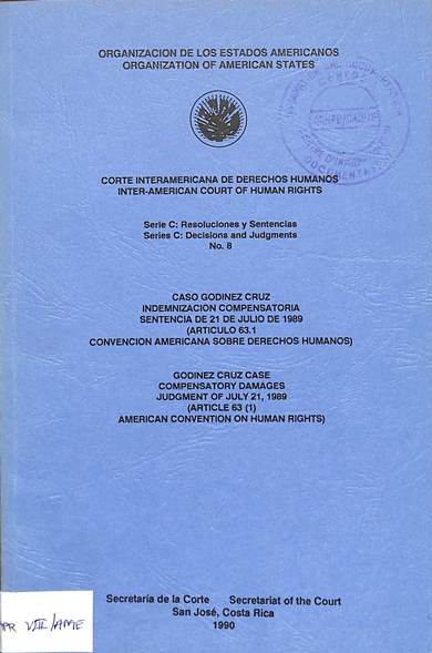 Serie c: Resoluciones y sentencias no. 8 = decisions and judgments no. 8