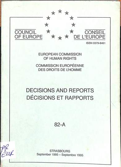 Decisions and reports = decisions et rapports: September 1995 = Septembre 1995