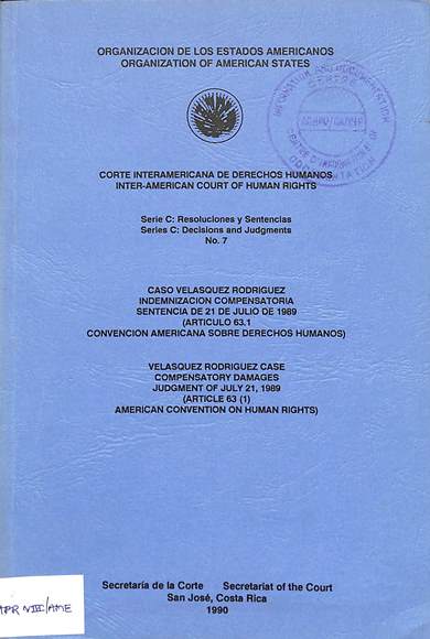 Serie c: Resoluciones y sentencias no. 7 = decisions and judgments no. 7