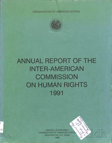 Annual report of the inter-American commission on human rights 1991