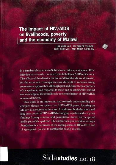 The impact of HIV/AIDS on livelihoods, poverty and the economy of Malawi