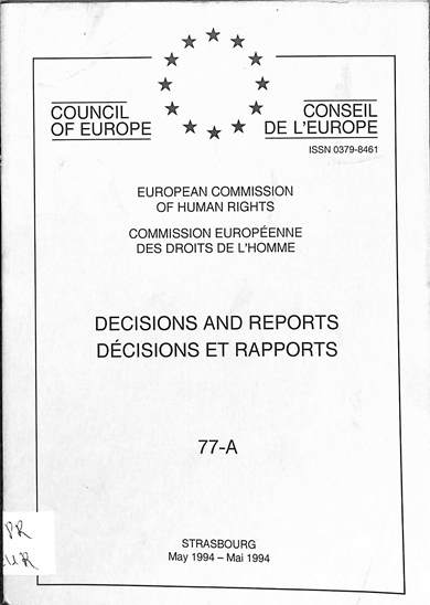 Decisions and reports = decisions et rapports: May 1994 = Mai 1994
