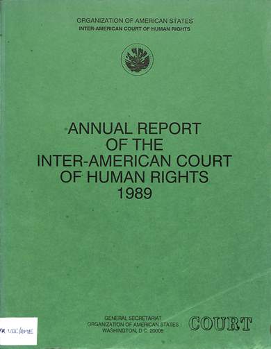 Annual report of the inter-American commission on human rights 1989