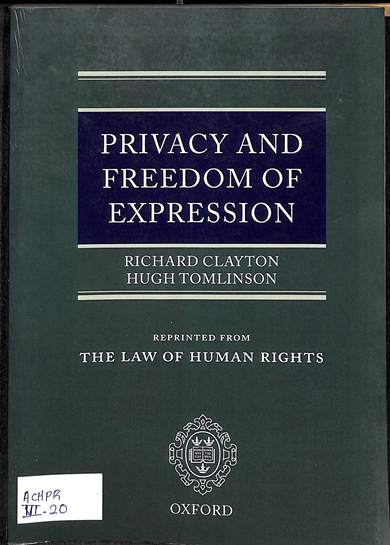 Privacy and freedom of expression 