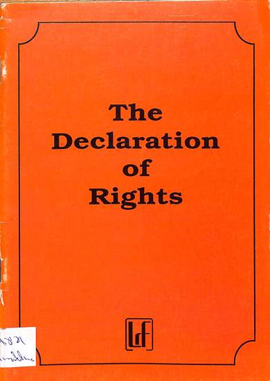 The declaration of rights