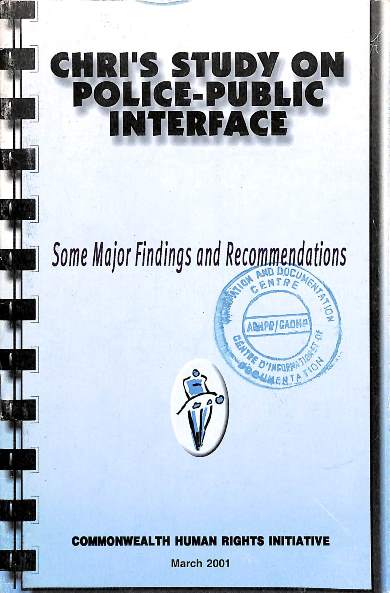 CHRI's study on police-public interface: some major findings and recommendations