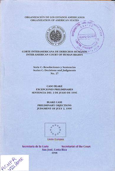 Serie c: Resoluciones y sentencias no. 27 = decisions and judgments no. 27