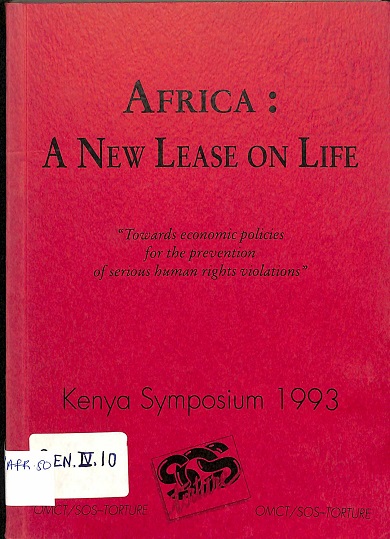 Africa: A new lease on life "towards economic policies for the prevention of serious human rights violations"