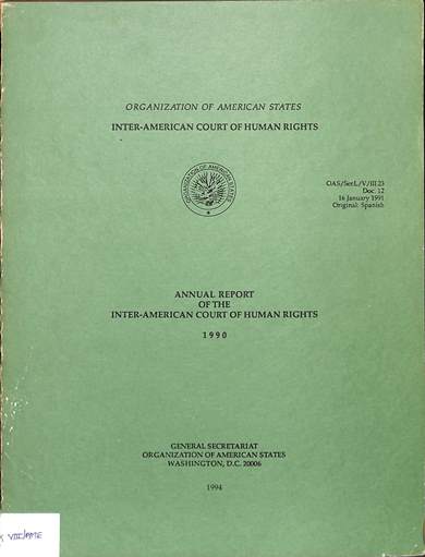 Annual report of the inter-American court of human rights 1990