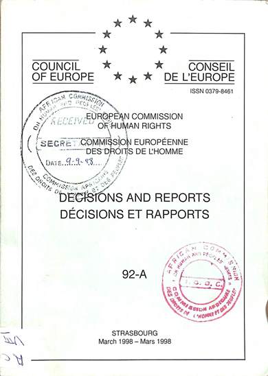 Decisions and reports = decisions et rapports: March 1998 = Mars 1998