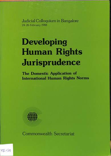 Developing human rights jurisprudence: The domestic application of international human rights norms