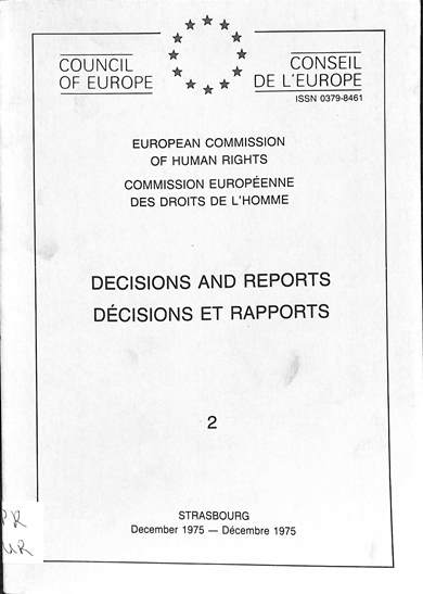 Decisions and reports = decisions et rapports December 1975 - Decembre 1975