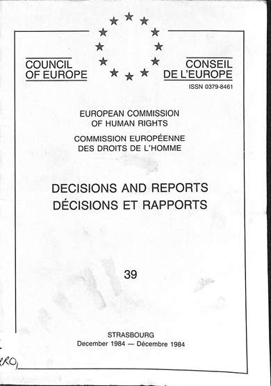 Decisions and reports = decisions et rapports: December 1984 = Decembre 1984