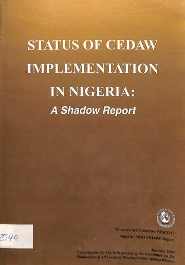 Status of CEDAW implementation in Nigeria