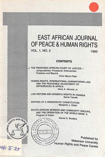 East African journal of peace & human rights