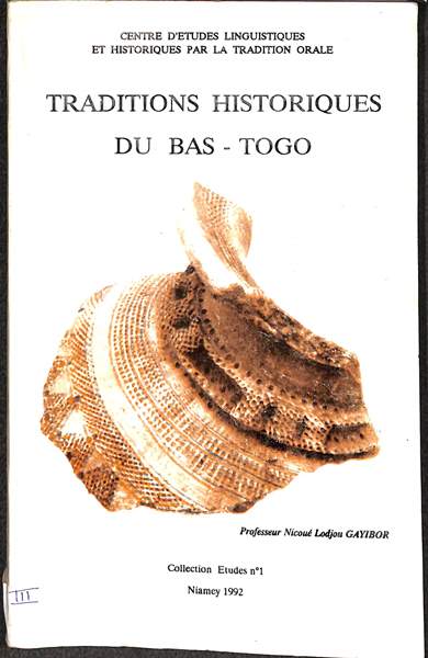 Traditions histories du bas - Togo