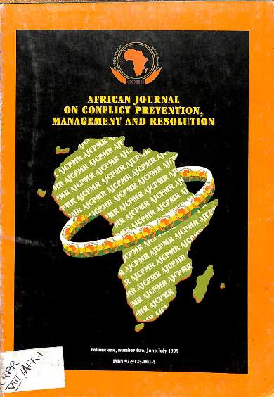 African journal on conflict prevention, management and resolution