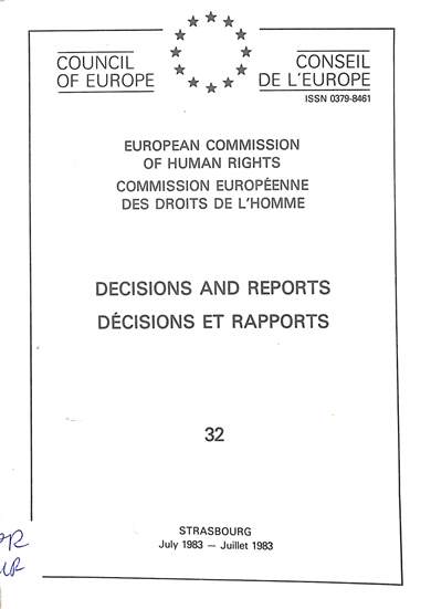 Decisions and reports = decisions et rapports: July 1983 = Juillet 1983