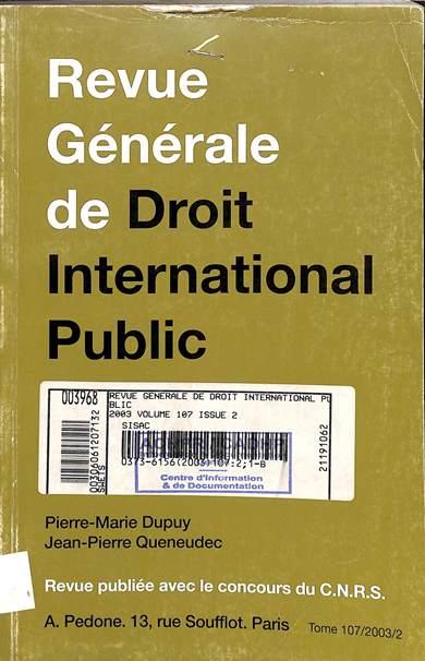 Revue Générale de droit international public
