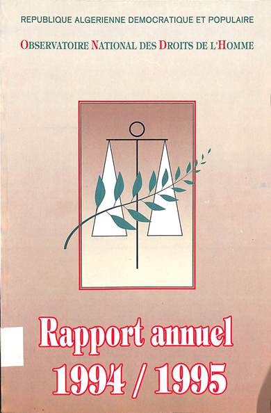 Observatoire national des droits de l'Homme : rapport annuel 1994/1995
