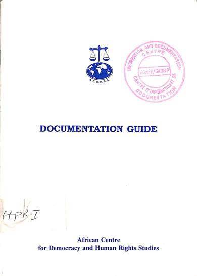 ACDHRS Documentation guide