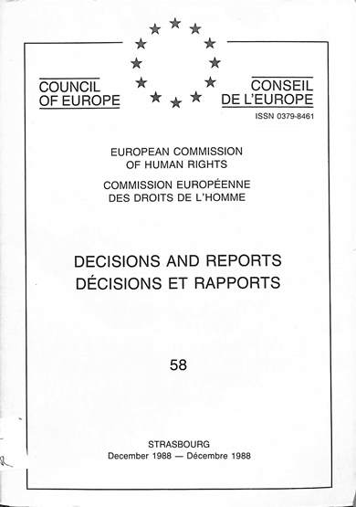 Decisions and reports = decisions et rapports: December 1988 = Decembre 1988