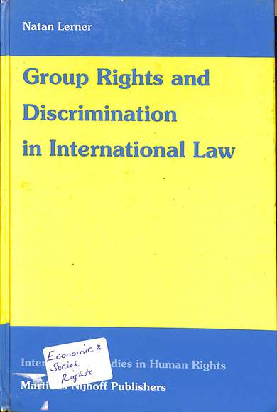 Group rights and discrimination in international law