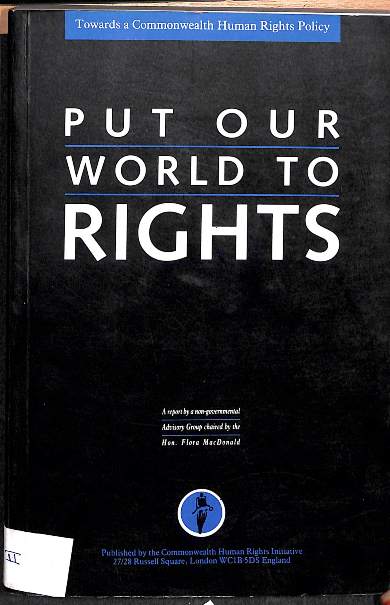 Put our world to rights: Towards a commonwealth human rights policy