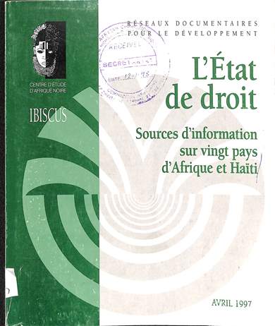 L' état de droit sources d' information sur vingt pays d' Afrique et Haíti