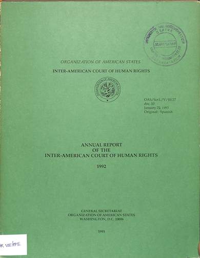 Annual report of the inter-American commission on human rights 1992