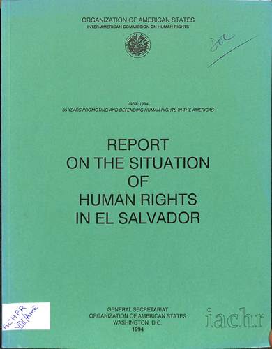 Report on the situation of human rights in El Salvador