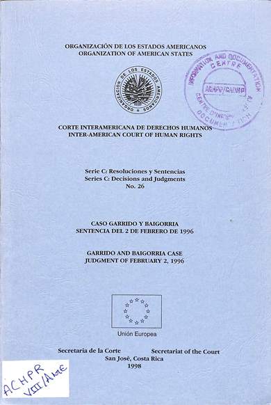 Serie c: Resoluciones y sentencias no. 26 = decisions and judgments no. 26