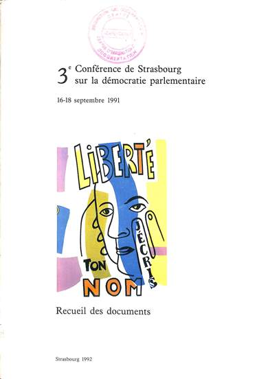 3e Conférence de Strasbourg sur la démocratie parlementaire 18-18 September 1991