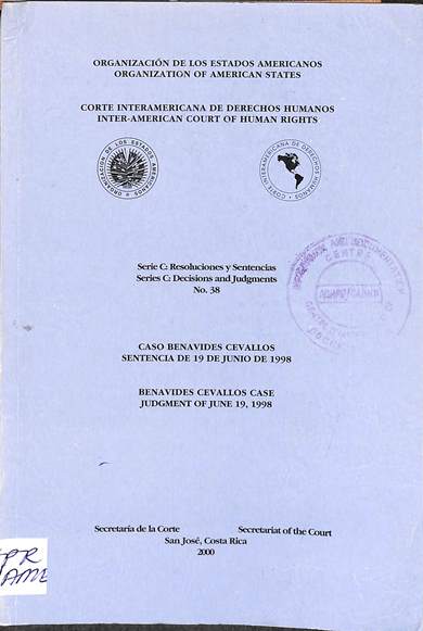 Serie c: Resoluciones y sentencias no. 38 = decisions and judgments no. 38