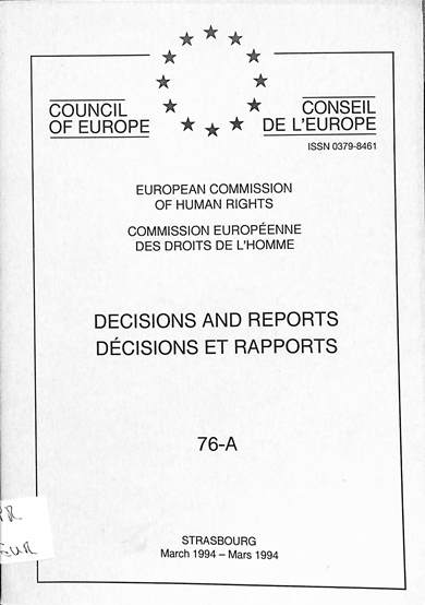 Decisions and reports = decisions et rapports: March 1994 = Mars 1994