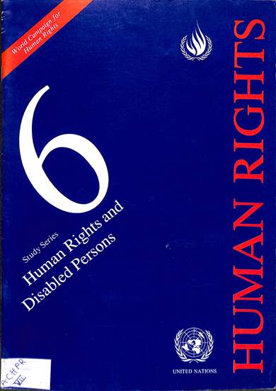 Human rights and disabled persons: Study series 6