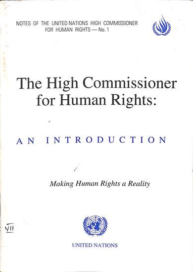The High Commissioner for Human Rights: an introduction, making human rights a reality 