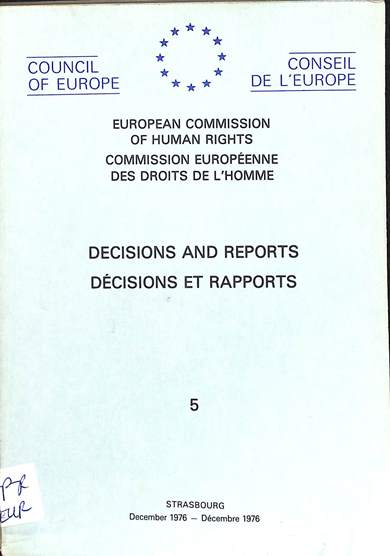 Decisions and reports = decisions et rapports: December 1976 = Decembre 1976