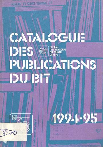 Catalogue des publications du BIT 1994-95