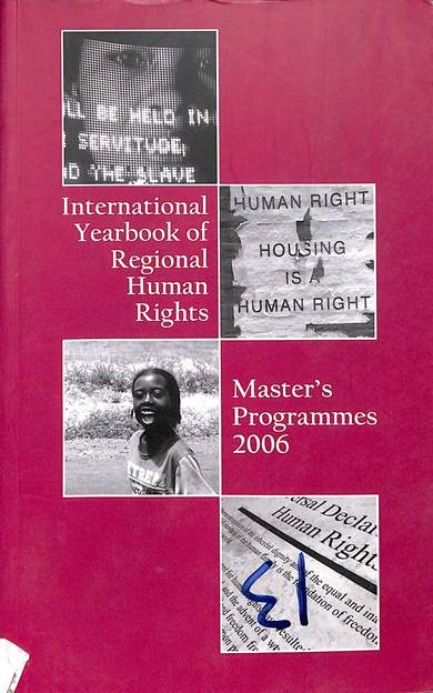 International yearbook of regional human rights master's programmes 2006