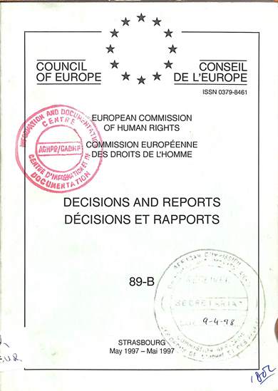 Decisions and reports = decisions et rapports: May 1997 = Mai 1997