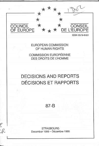 Decisions and reports = decisions et rapports: December 1996 = Decembre 1996