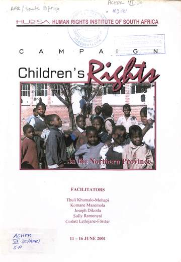 campaign children's rights in the northern province