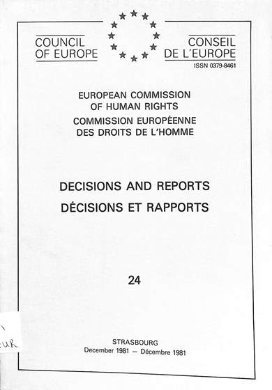 Decisions and reports = decisions et rapports: December 1981 = Decembre 1981